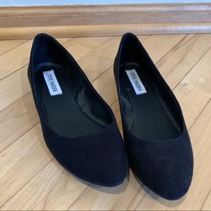 Steve Madden Flats Black with Gold Heel